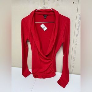 Ann Taylor Faux Wrap Long Sleeve